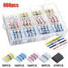 50-1000Pcs Solder Seal Wire Connectors Heat Shrink Solder Butt Insulated Connectors Solder Connector Kit Automotive Marine