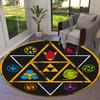 1pc Symbolic Geometry Round carpet, Made of Polyester,Perfect for Decorating Office Chairs, Living Rooms,fplt095