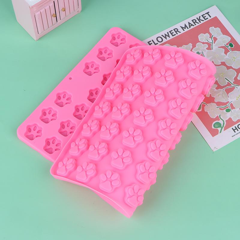 1Pc 69Cavity Silicone Dog Cat Paw Print Treat Molds Mini Gummy Candy Molds