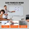 Magnetic Glass Whiteboard, Dry Erase Board 900 x 600 mm, Wall-Mounted Large White Glassboard Frameless, with Marker Tray, an Eraser and 2 Markers,