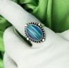 Rainbow Calsilica Gemstone 925 Sterling Silver Plated US SZ 5 Ring MM-R280