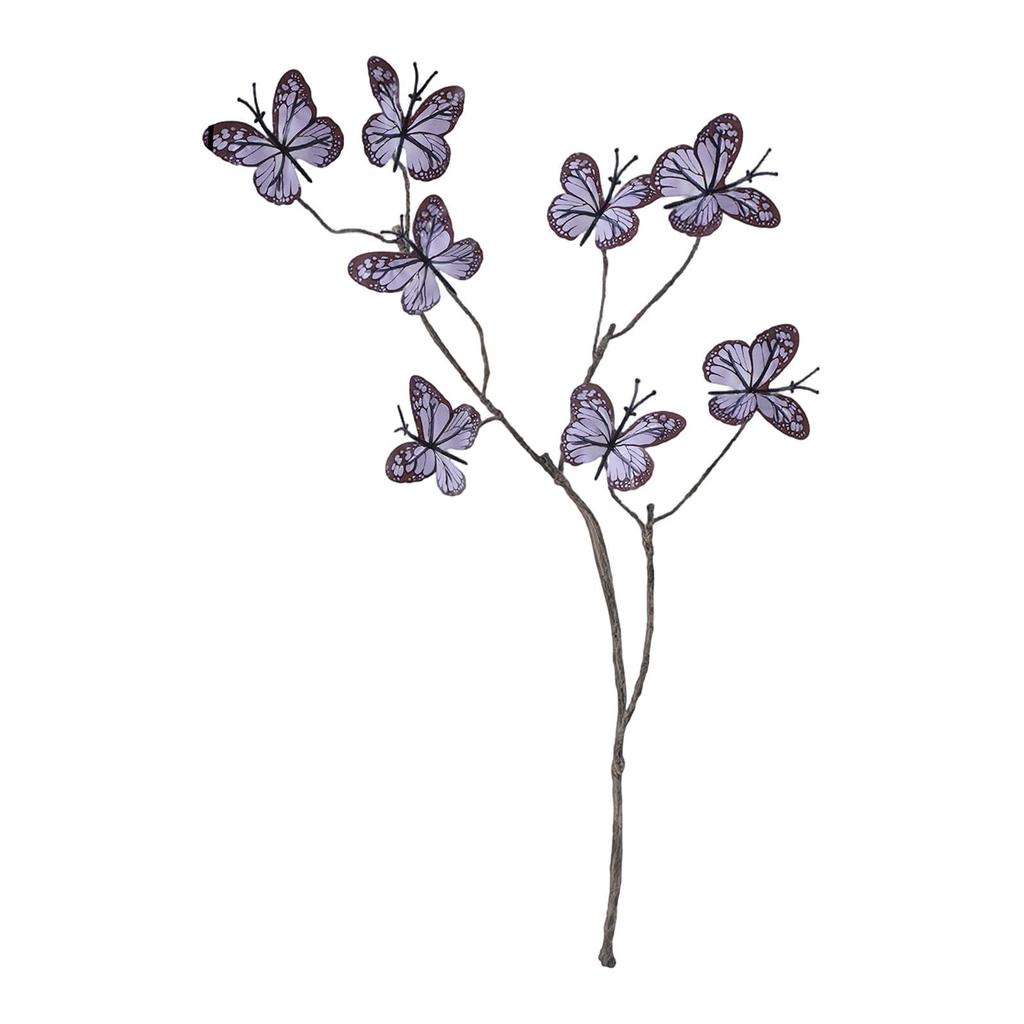 Artificial Butterfly Branches Office for Vase Filling Display Fake Purple