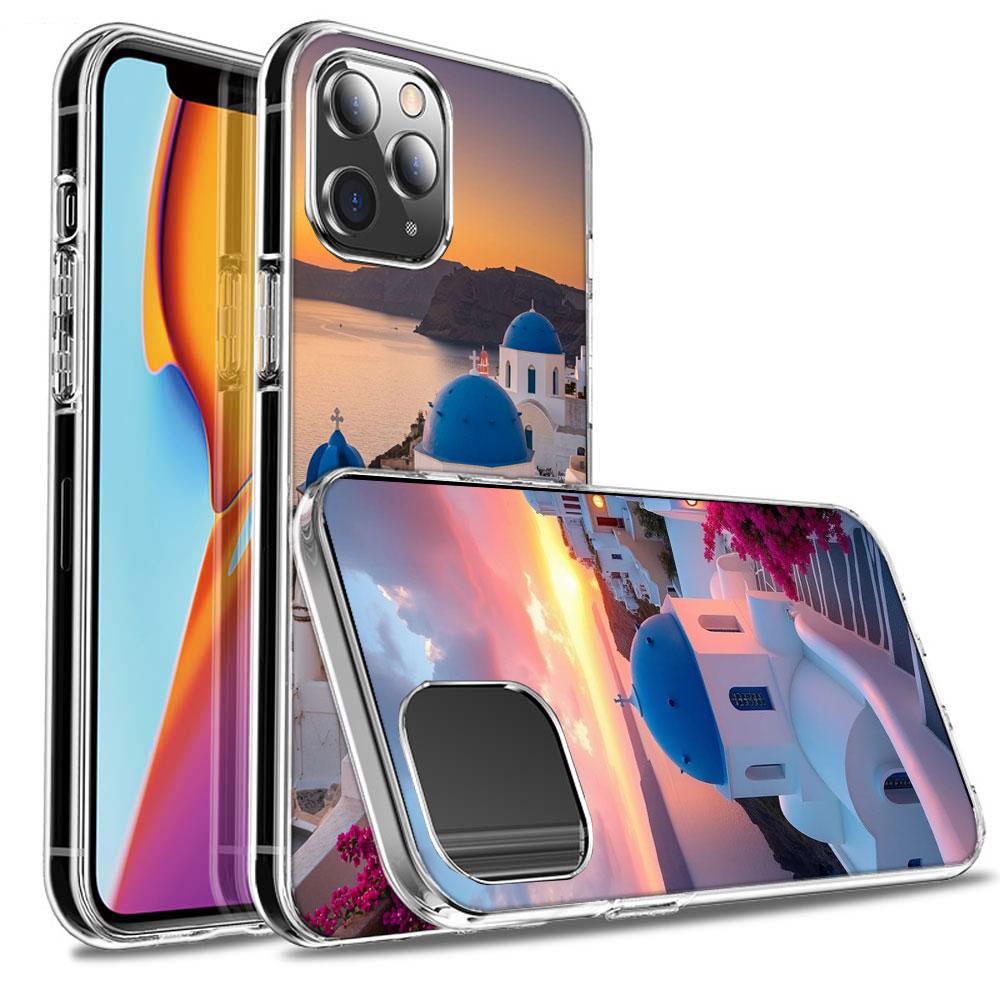 Греция летом. Чехол для телефона Санторини для iPhone 16E 15 Pro 14 Plus 17E 16 17 Pro Max Air 11 12 13 Mini Ударопрочный Capa Милый