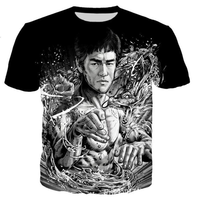Summer Fashion Kung Fu Series 3D Printed Men's Casual O-Neck Short-Sleeved T-shirt Sportswear Cool Streetwear Oversized Tops