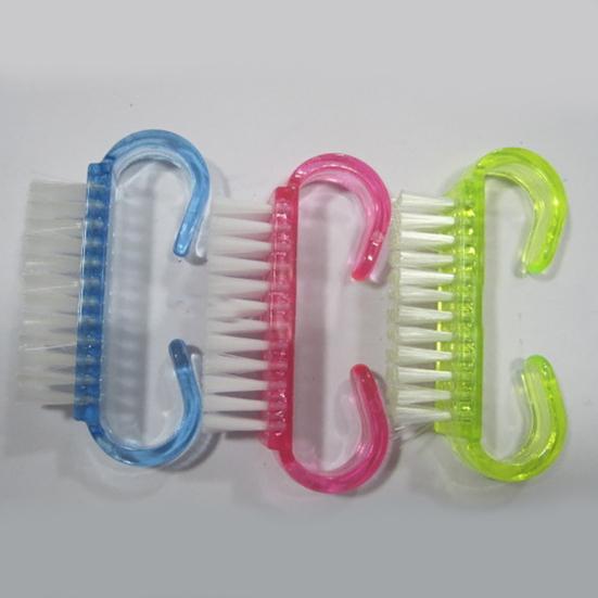 Nail Art Dust Cleaning Brush Scrubbing Manicure Pedicure Small Angle Clear Tools