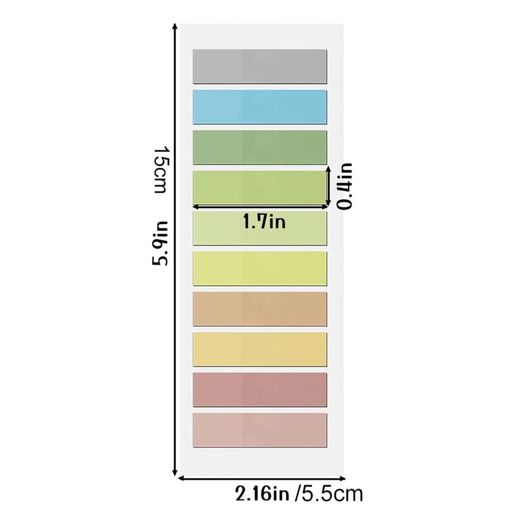 Morandi 60-Color Transparent Sticky Notes - Retro, Self-Adhesive, Compact Index Tabs In Stock