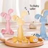 Silicone Baby Teether Silicone Baby Chewing Toys Cartoon Cute Little Rabbit Shape Newborn Handhold Molar Teether Baby Products