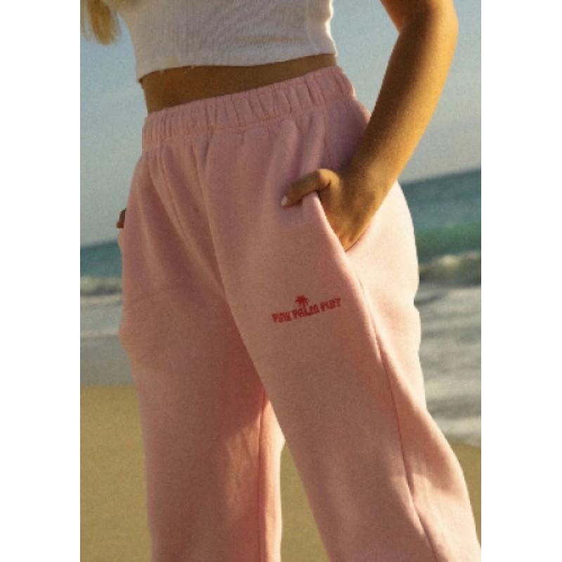 Womens Embroidered Letter Fleece Sweatpants Loose Fit Casual Joggers