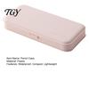 Hard Shell Pencil Organizer for Backpack 2Pcs Simple Case Students, Plastic Holder Macaroon Color Pouch with Multiple Compartments, Lightweight