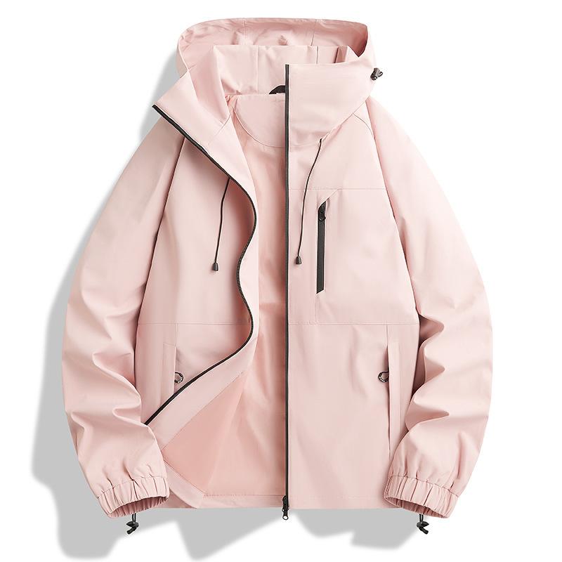 Новая весенне-осенняя однотонная куртка для мужчин и женщин, свободная, универсальная, повседневная куртка с капюшоном для нейтральных пар