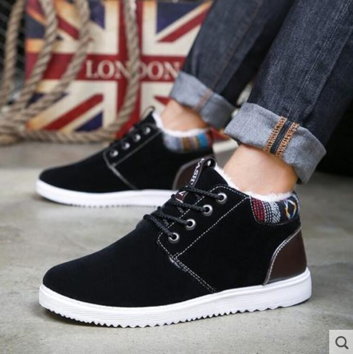 Плюс утолщение осень зима отдых на открытом воздухе мужские ботинки теплые инструменты хлопковые ботинки английские ботинки мужская обувь зимние ботинки fgb78