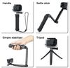 3-Fold Waterproof Selfie Stick 3 Way Stand Monopod Mini Tripod For GoPro 12 11 10 9 8 7 6 Insta360 Osmo Action Camera Accessories