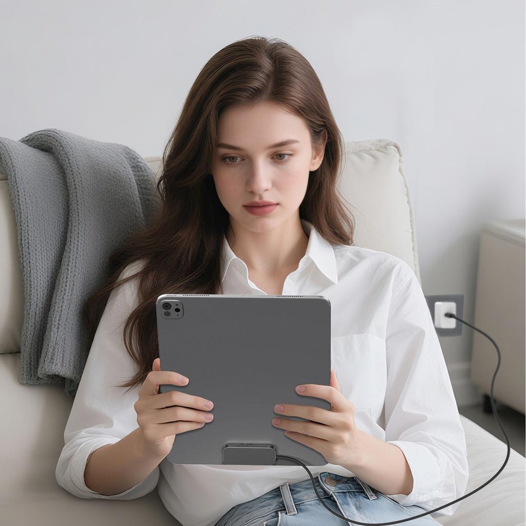 Для iPad Pro 13"/11"/12.9"/10.9" Магнитное Быстрое Зарядное Устройство Smart Connector Зарядное Устройство Беспроводная Зарядная Платформа Зарядное Устройство с Кабелем USB-C