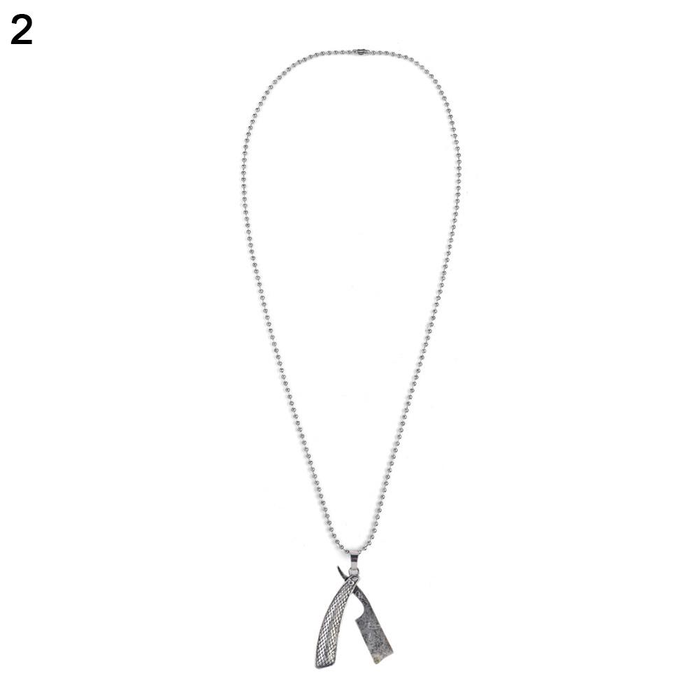 Ожерелье BLUELANS, замечательный кулон, парикмахерская цепочка, ожерелье, ювелирные изделия в стиле панк, мужское лезвие, парикмахерский женский подарок