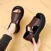 Comemore Thick Bottom Summer New Outside Wear Roman Sandals Female Fish Mouth Hollow Women's Shoes Casual Solid Sandalias Mujer