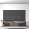 Wall Mounted Headboard Panels 12 pcs Gray 30 x 15 cm Fabric