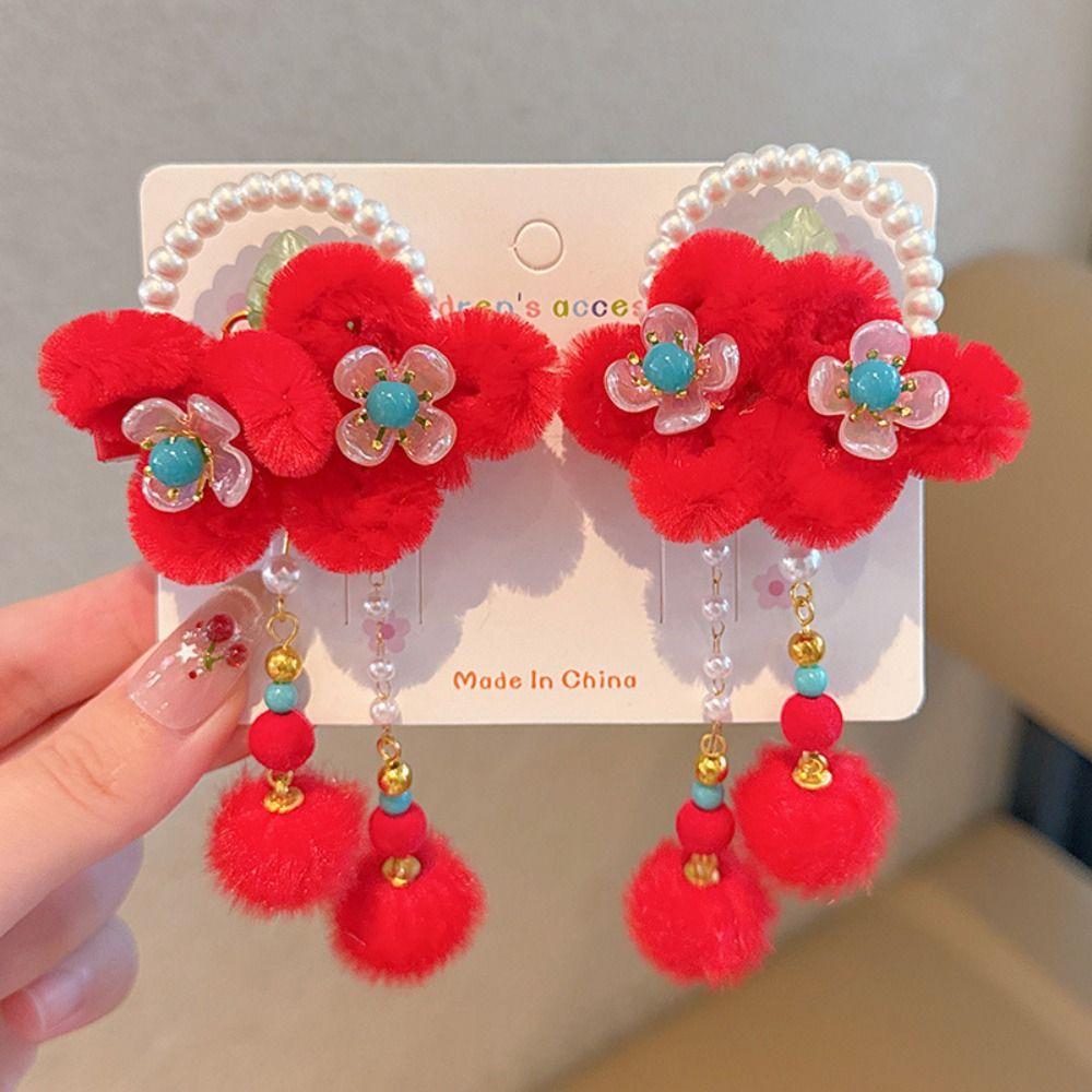 Головной убор ханьфу детская новогодняя заколка для волос костюм тан старинный стиль заколка для волос зима