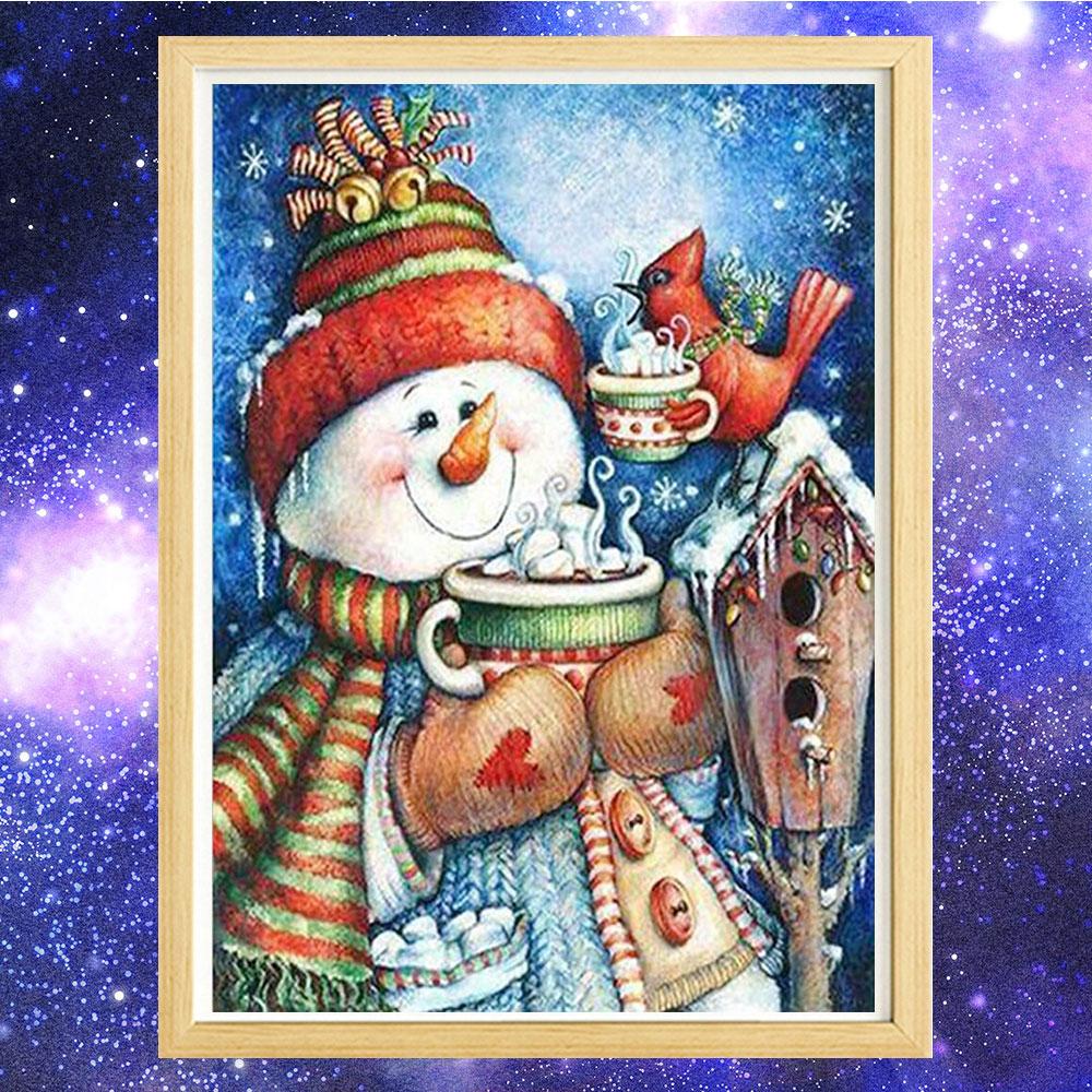 5D Алмазная картина Полный алмаз Животный Пейзаж Круглый Алмазная мозаика Узор Домашнее украшение Сделай сам Ручная работа