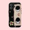 Clmj Чехол для телефона BIG EYES COMIC GIRL для iPhone 17 16e 16 15 14 13 12 11 X XS XR XSMAX 7 8 Air Pro Max Plus Роскошный Двухслойный