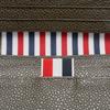 Thom Browne Pebble Grain Three Stripe Card Wallet Maw021l 00198 206