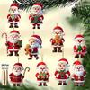 Whimsical Wooden for Christmas Ornaments 10-Piece Set Various Poses Cute Hanging Decorations Tree Home Decor Gift Tags