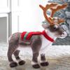 Christmas Reindeer Elk Figurines Freestanding Doll Toys for Office Party Fireplace