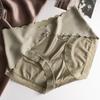 Vintage Silky No Trace Panties Women's Underwear Mid Waist Plus Size Breathable Mulberry Silk Antibacterial Crotch Panty