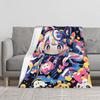 1PC Anime Girl Characters Kawaii Blanket Throw Furry Winter Blankets for Adults Bedding Home Interior Fluffy Plaid Sofa Knee