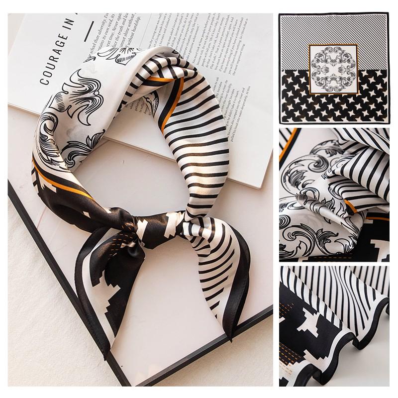 Womens Silk Scarf Printed Neck Wrap Fashion All-match Shawl 2026