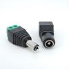 5.5mmx2.1mm DC Female Male Power Plug Adapter Connector Power Jack Socket Adapter Cable Terminal for Strip CCTV Cameras