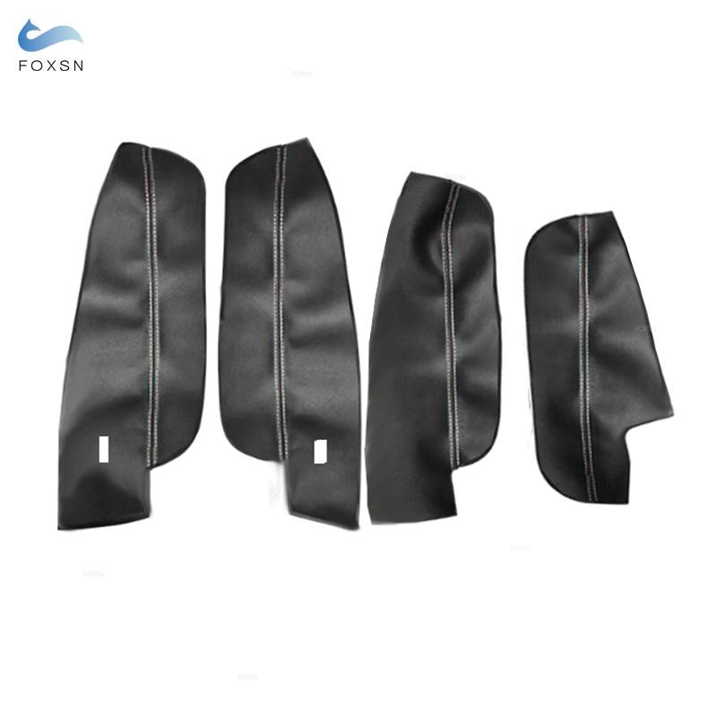 Для VW Tiguan 2017 2018 4 шт. автомобильные аксессуары внутренняя дверная ручка подлокотник панель микрофибра кожаный чехол защитный