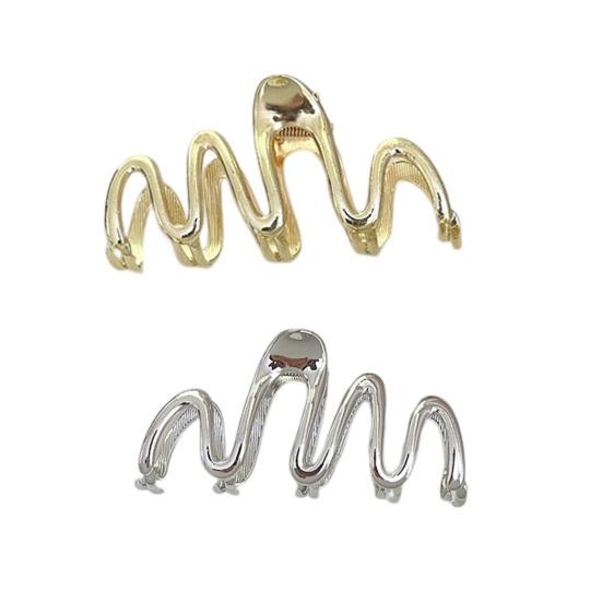 Французский стиль волос коготь скрещивания зубов пружинный дизайн тугая нерегулярная форма волны большая заколка для волос