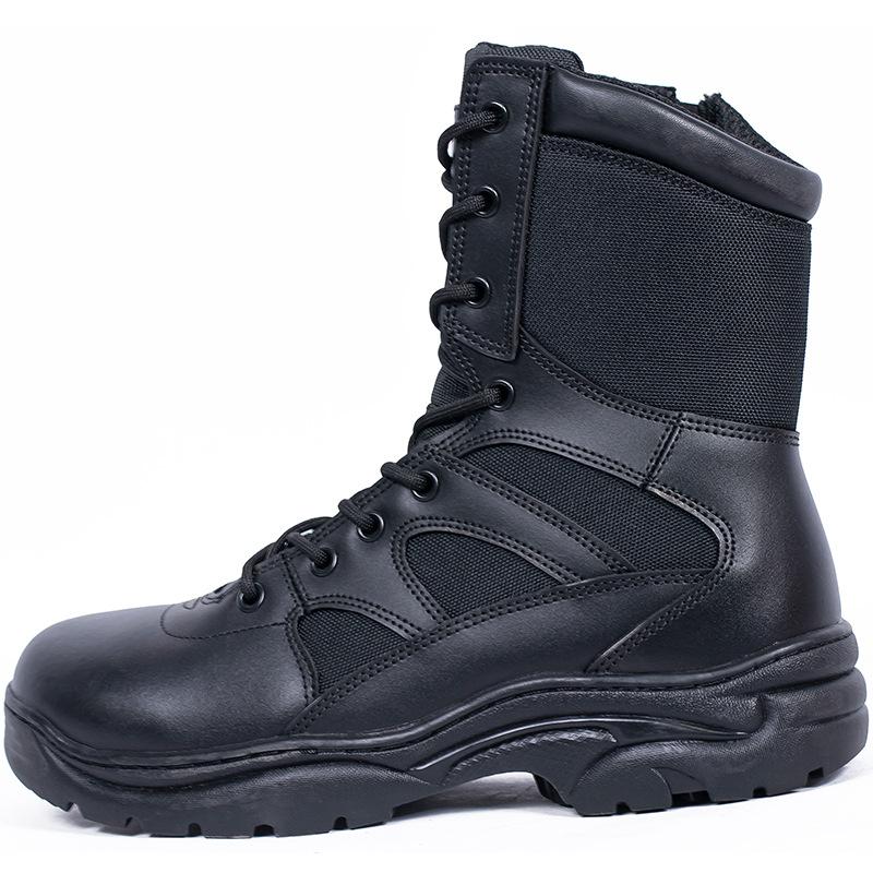 Outdoor Leisure High Top Boots Genuine Leather Breathable Training Shoes Black Sand Proof Desert Wear-resistant