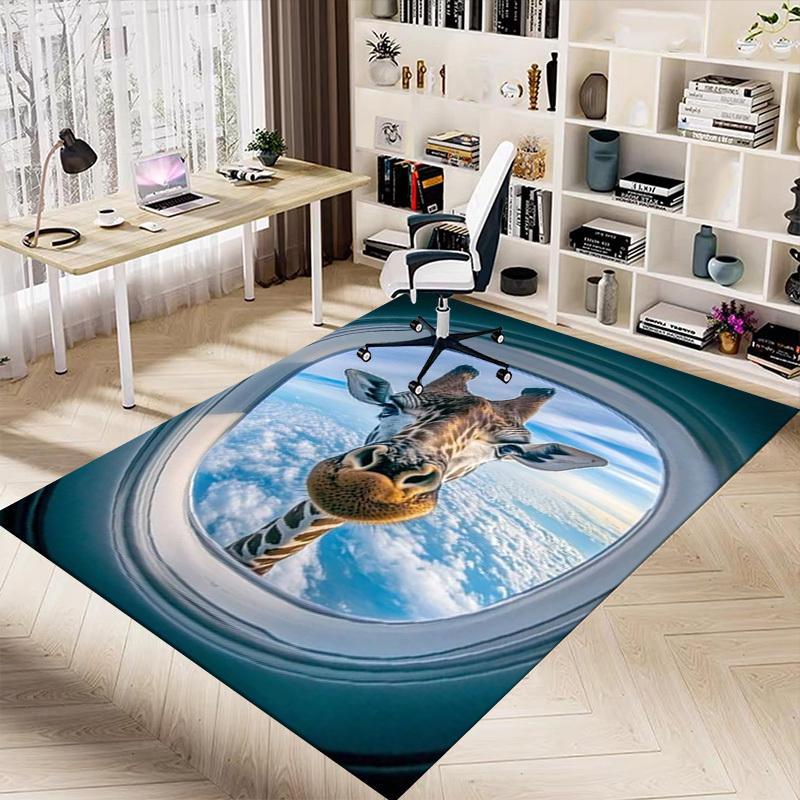 1PC giraffe airplane Carpet Office Rug Mat Home Decor Area Carpet Festival Gift Office desk chair carpet Longlasting Material