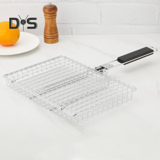 Корзина для гриля для рыбы и овощей, корзина для гриля из нержавеющей стали, переносная складная подставка для гриля для кемпинга и барбекю, для рыбы, овощей, креветок