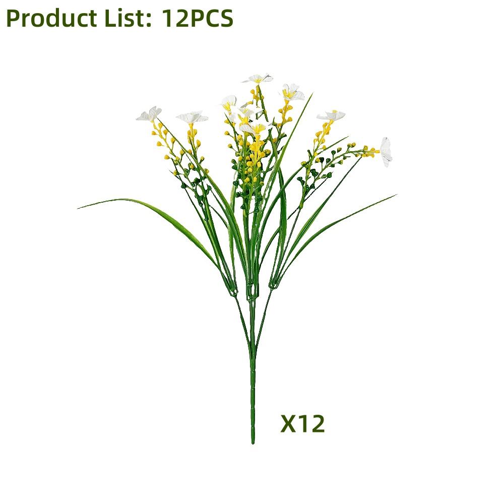12 шт. Искусственные цветы ромашки, Пластиковые искусственные цветы для дома, в помещении, снаружи, для сада, патио, окна, крыльца, фермерского дома, снаружи