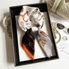 Simulated Silk Silk Scarf Square Scarf Women's Korean Edition Fashion Letter Printed Small Square Scarf Workplace Decoration Scarf