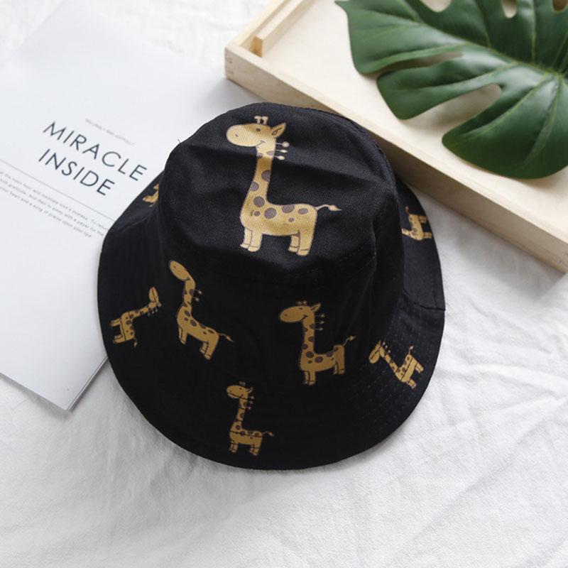 Cartoon Giraffe Baby Hat Bucket Cap Summer Kids Casual Sun Hat Cotton Children Panama Caps