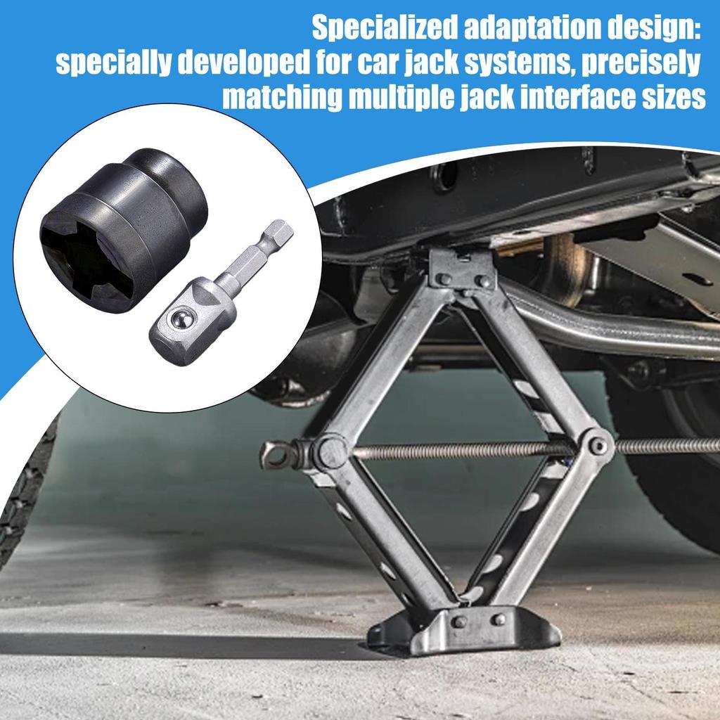 Универсальный адаптер для ножничного автомобильного домкрата, адаптер для стабилизатора RV, адаптер для дрели, инструмент для разборки автомобиля, шаровая опора из стали, ударный гайковерт
