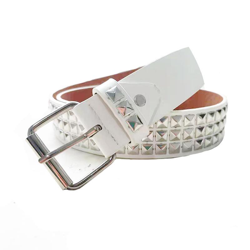 Rivet Belt Fashion All-Match Pin Buckle Punk Belts For Women Trend Decorative Waistband Unisex For Jeans Waistband