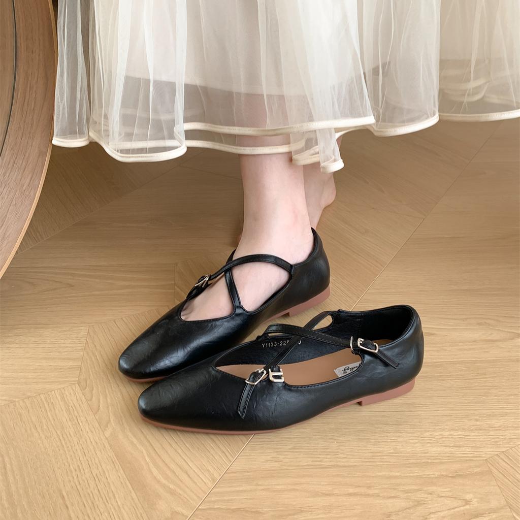 Мода Bailamos 2024 Новые женские балетки Мягкие туфли Мэри Джейн Модные неглубокие женские повседневные уличные туфли для платья Плоские балетки Mujer