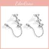 Chic Alloy Eye Chain Earrings Minimalist Geometric Design For Women