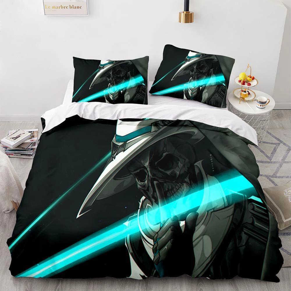 Fashion 3D Print Game Valorant Bedding Collection Boys Girls Twin Queen Size Duvet Cover Pillowcase Bed Kids Adult Fashion Home Textile