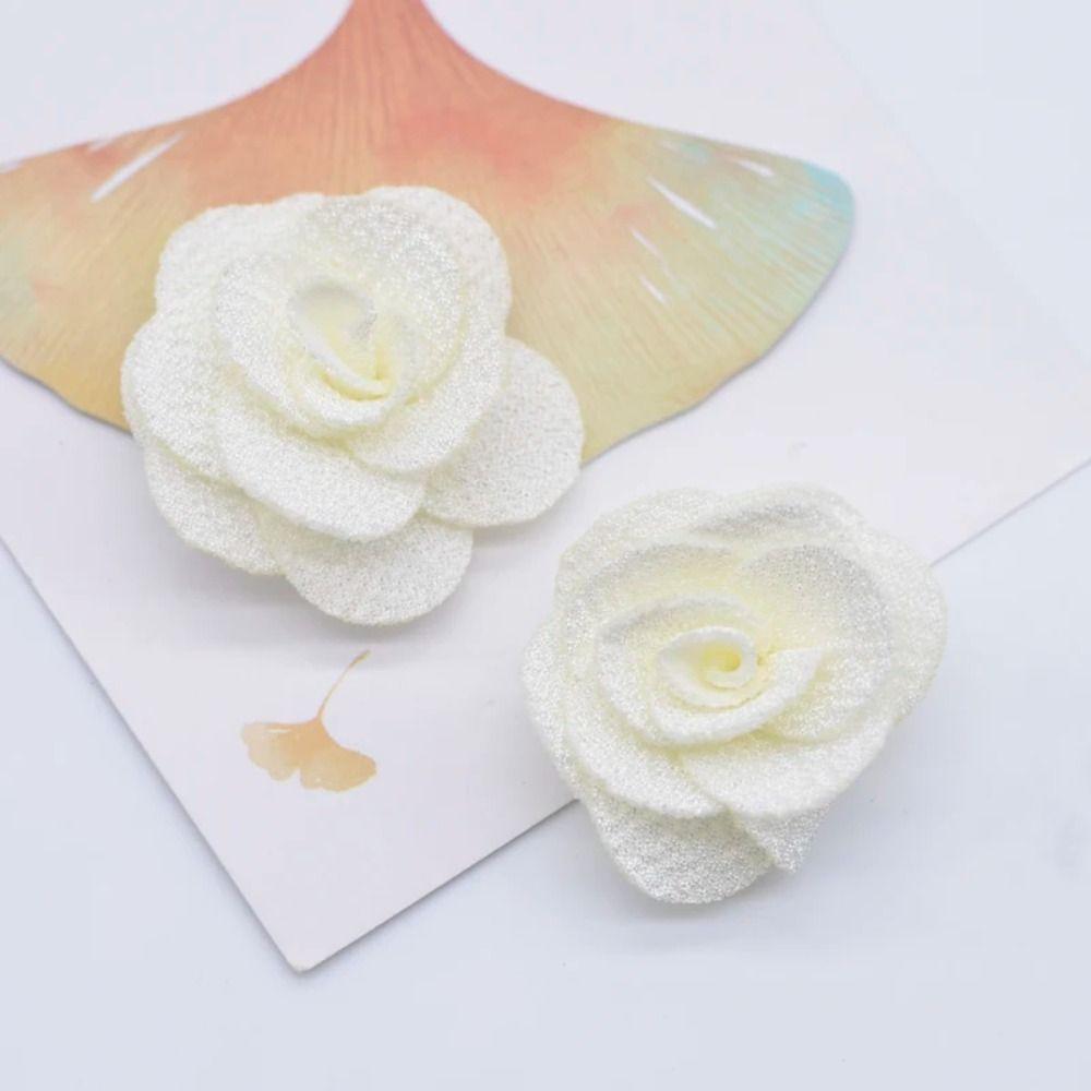 10 шт 40 мм сетка роза цветок сетчатая ткань заколки для волос новая аппликация для DIY одежда волосы шляпа обувь