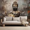 Wallpaper Meditating Buddha abstract