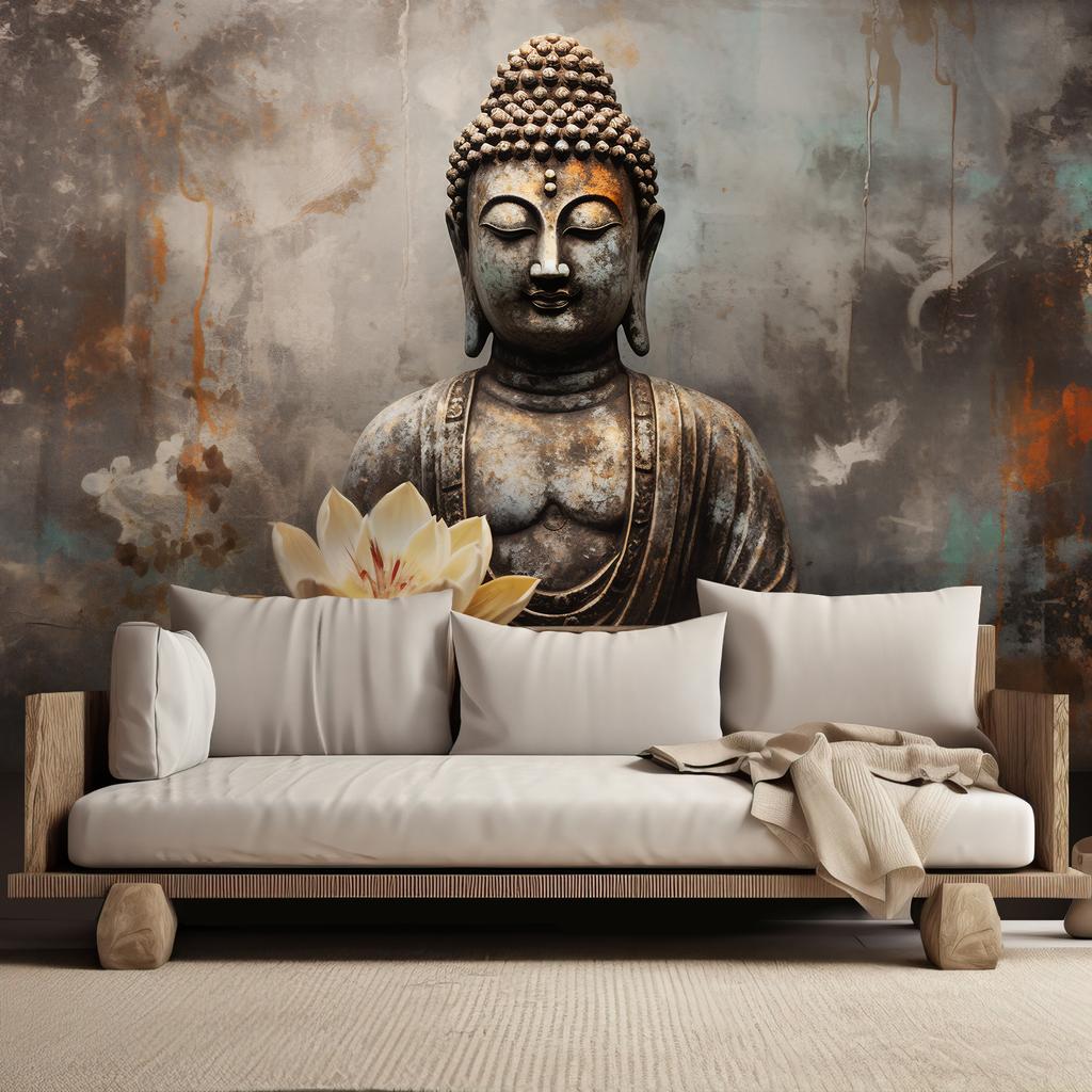 Wallpaper Meditating Buddha abstract