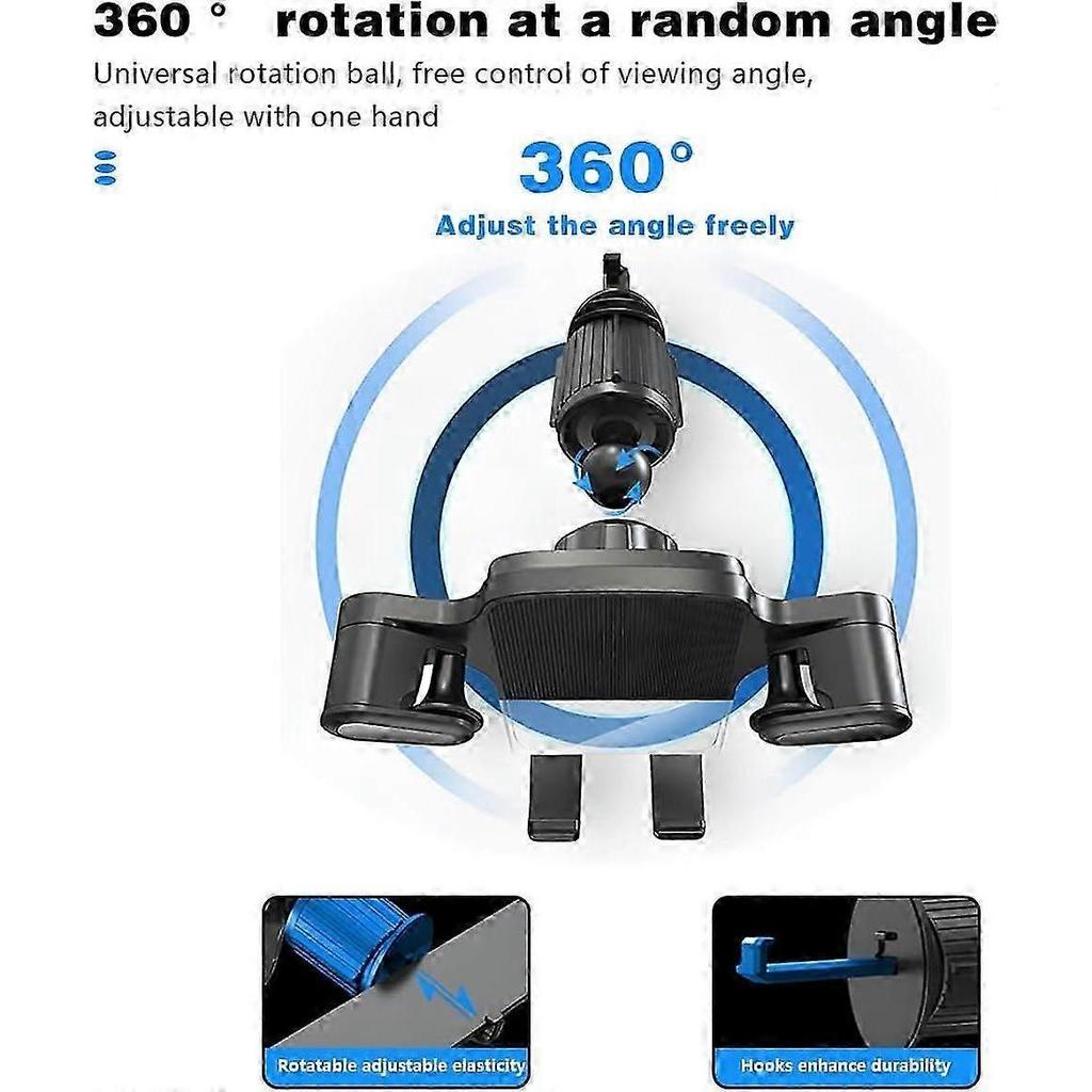 car phone support, car mobile port, car mobile port, 360 wheelset rotation, universal compatible for a stable and adjustable smartphone