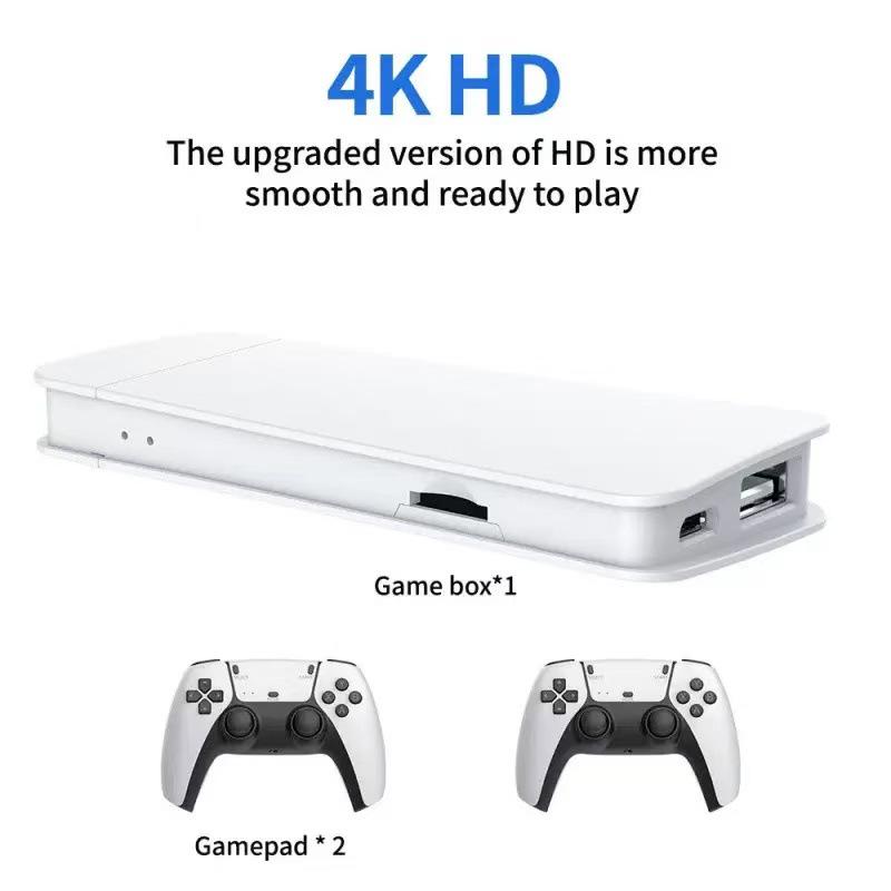 Игровая консоль M15 4K HDMI с двумя геймпадами и USB TV-стиком