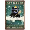Vintage Metal Tin Signs Wall Decor Get Naked Unless You Are Just Visiting Don't Make It Weird Retro Tin Sign Posters