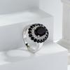 Elegantly Designed Natural Black Spinel Ring Earrings Necklace Set S925 Silver Luxury Women Anniversary & Birthday Gift